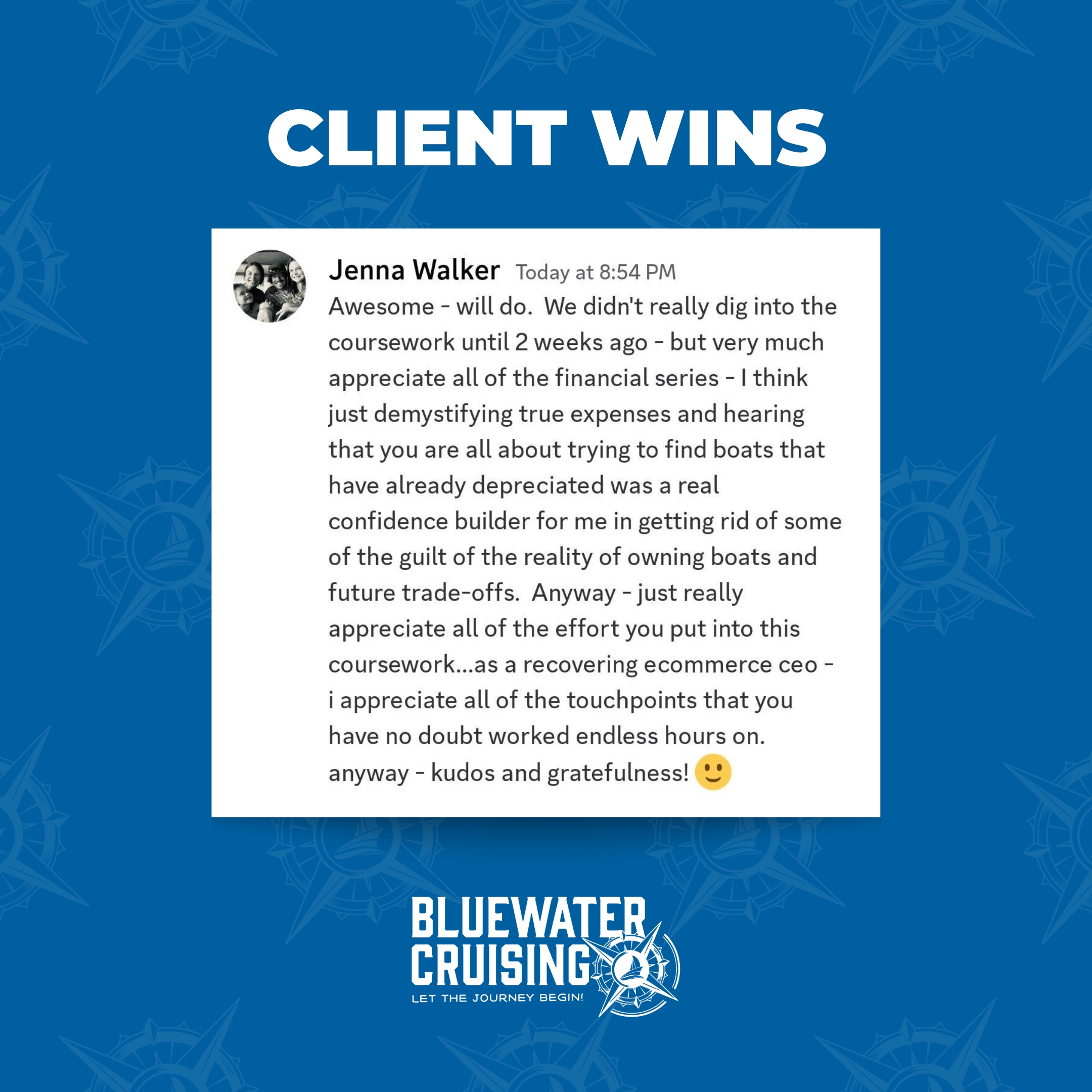 Jenna Walker testimonial