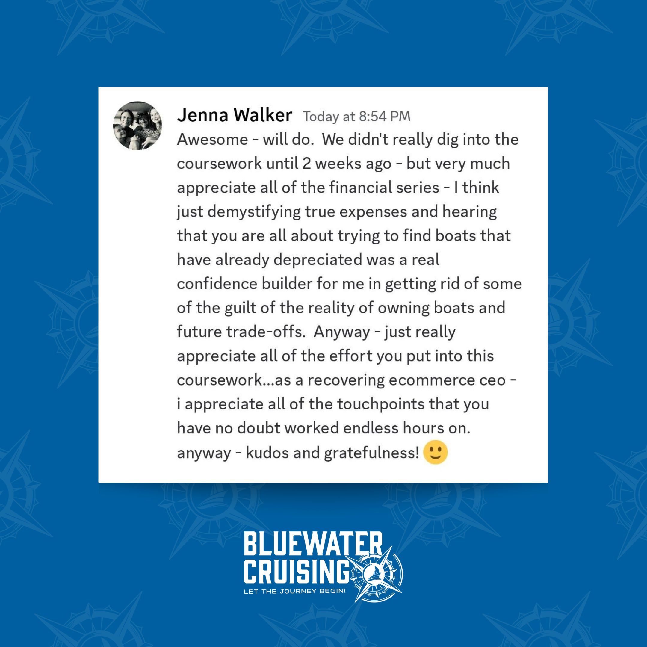 Jenna Walker testimonial