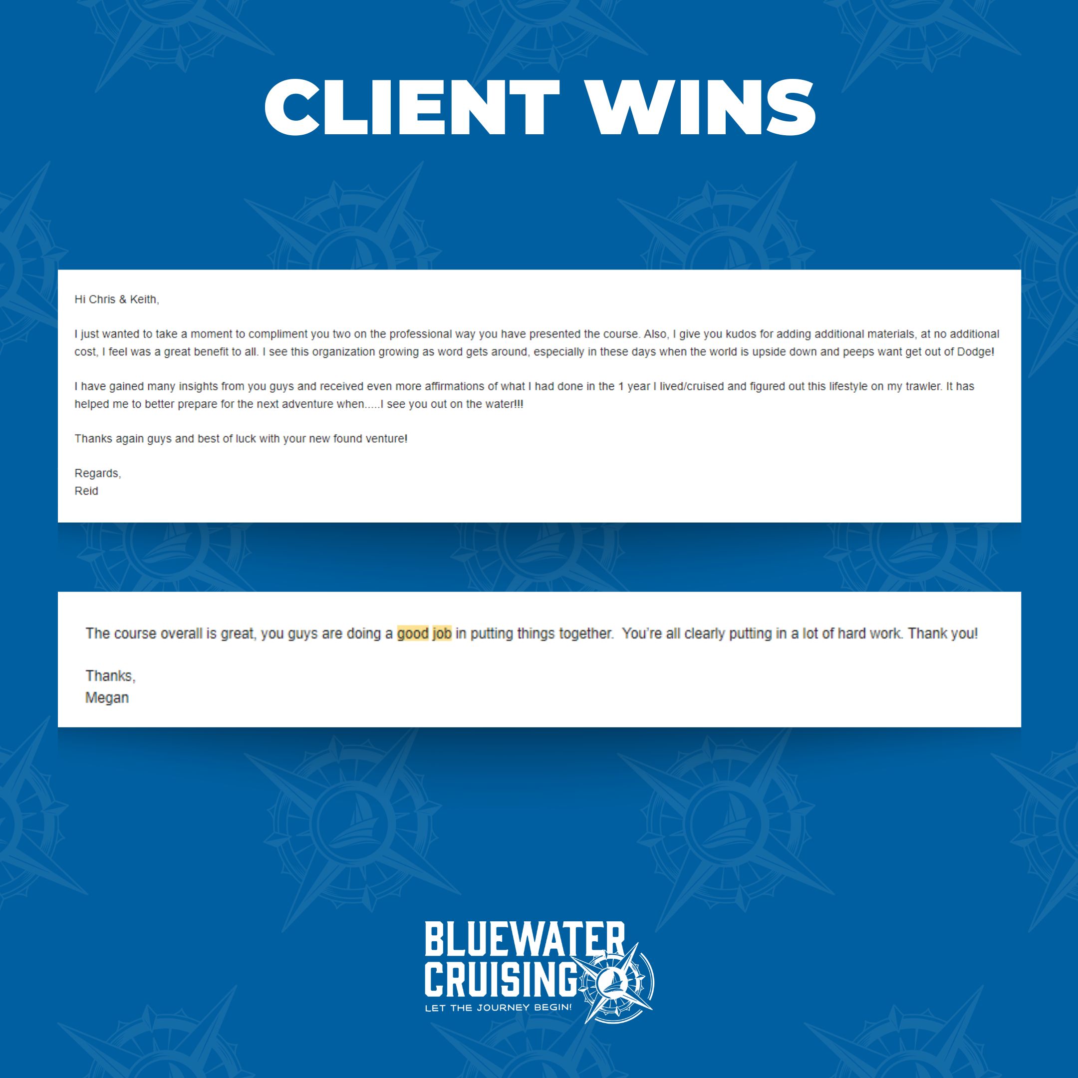 Client testimonials