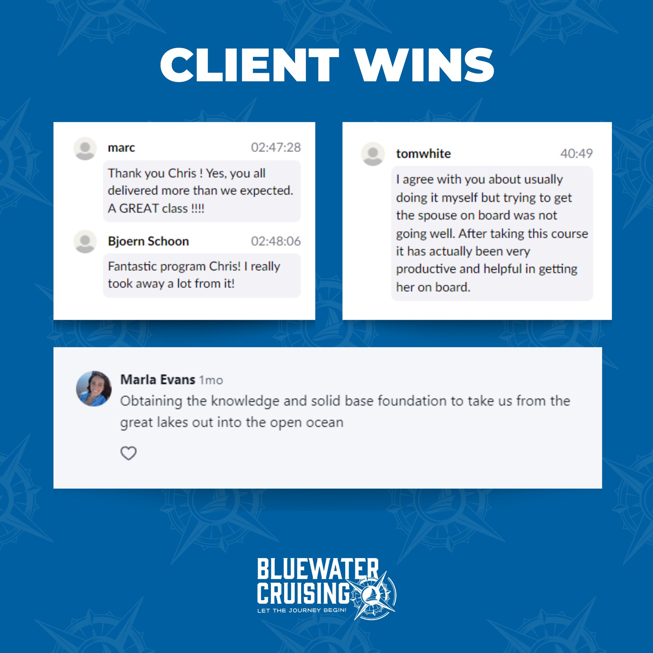 Client testimonials