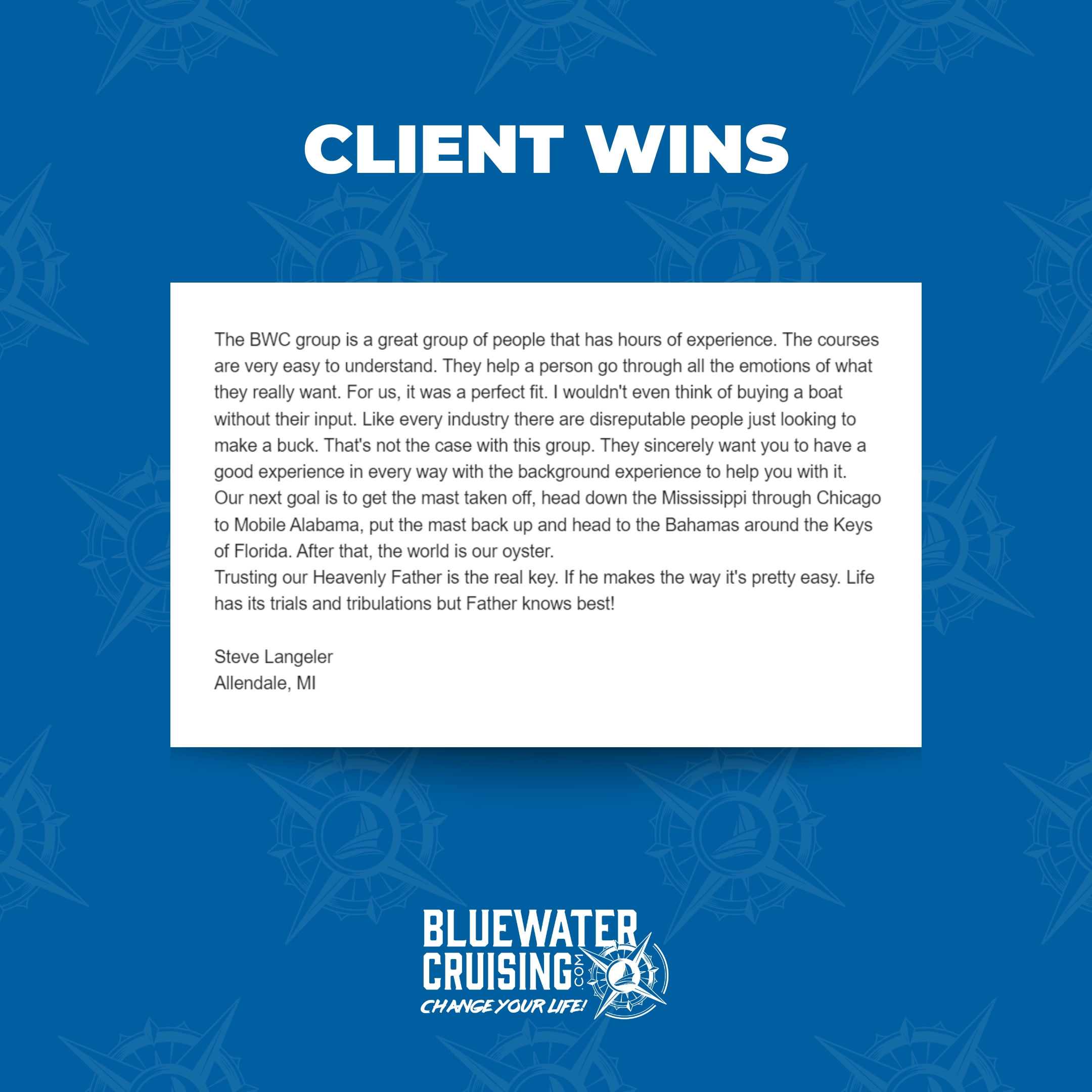 Steve Langeler testimonial