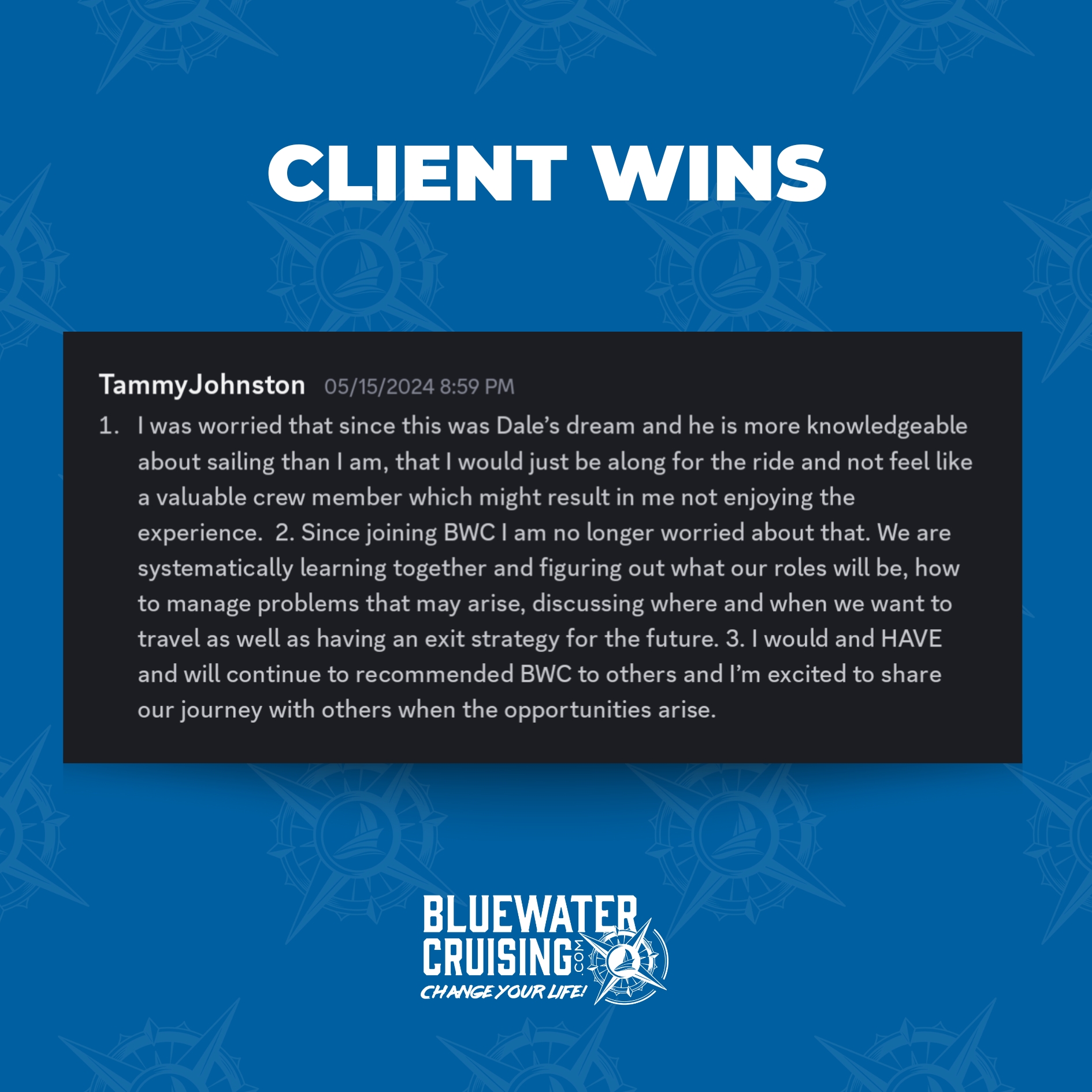 Tammy Johnston testimonial